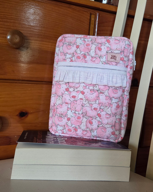 Rosy Tails Book Sleeve With Ruffled Pocket