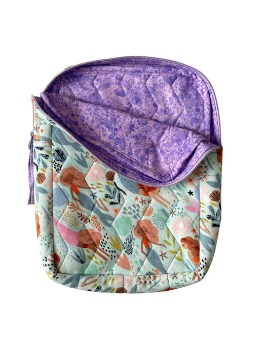 Singing With Mermaids Quilted Book Sleeve