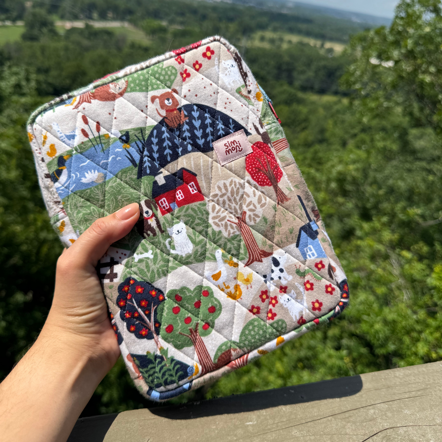 At the Farm Reading Quilted Book Sleeve