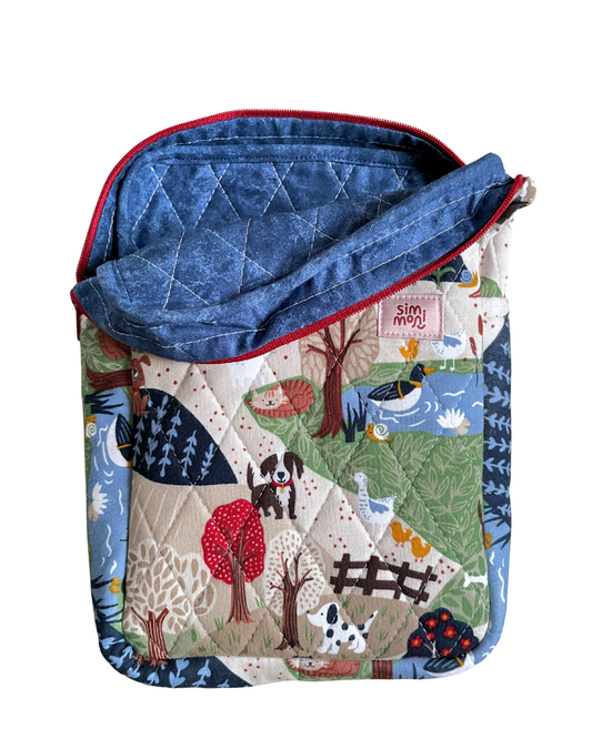 At the Farm Reading Quilted Book Sleeve