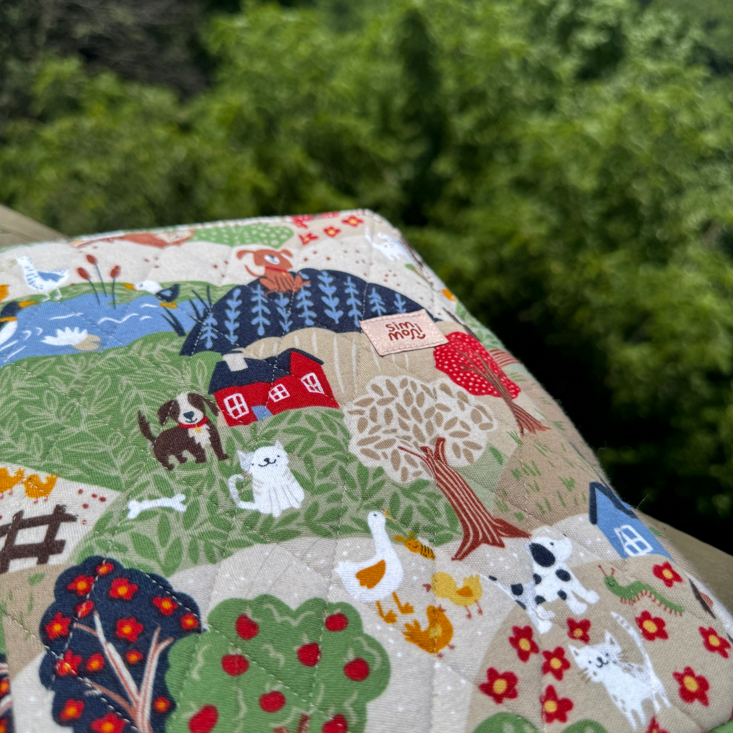 At the Farm Reading Quilted Book Sleeve