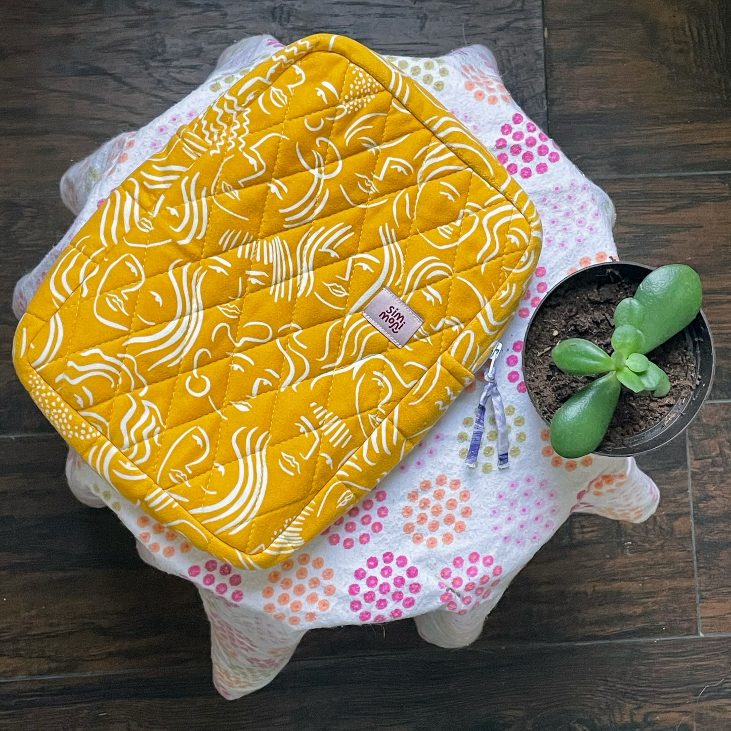 Smile Sunshine Quilted Book Sleeve