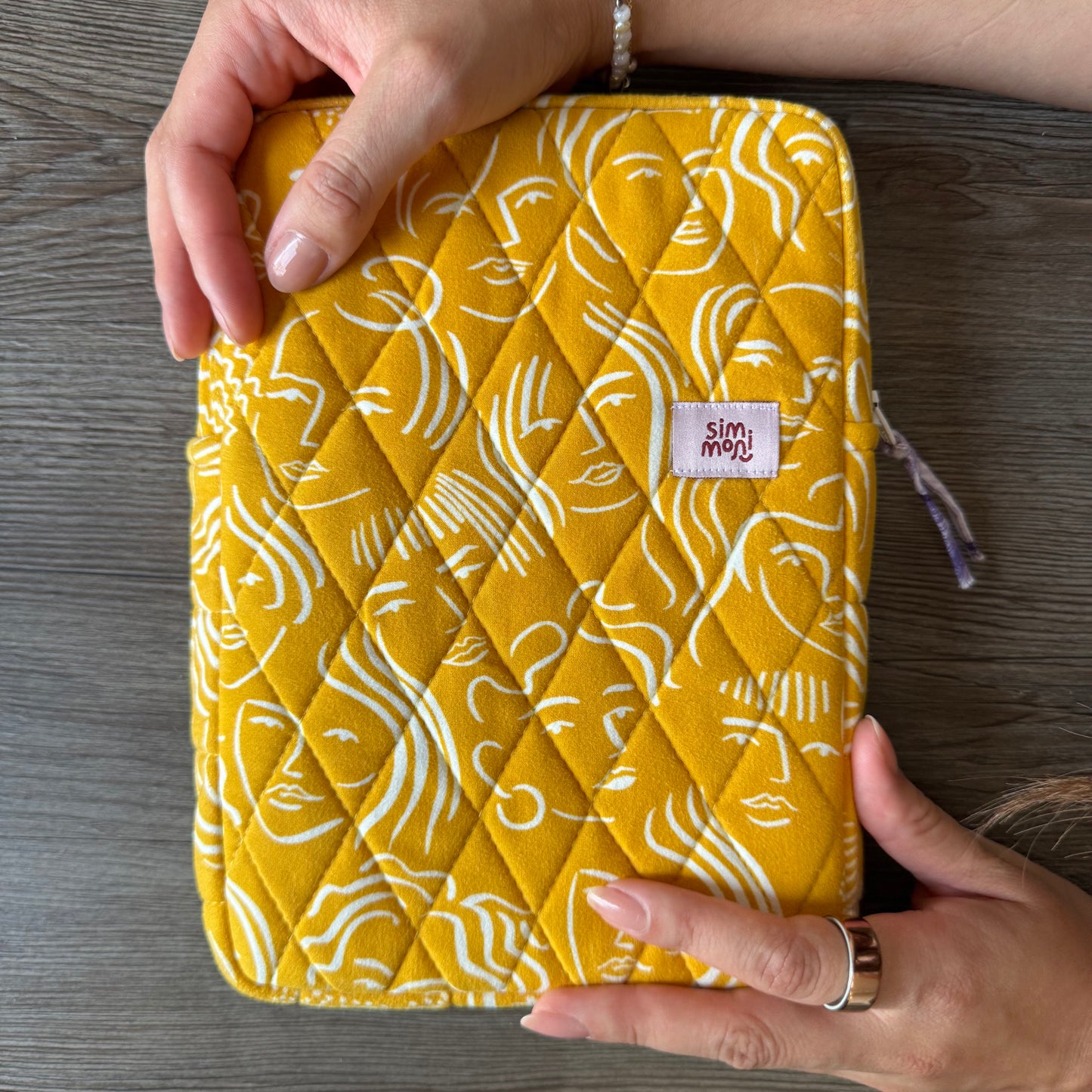 Smile Sunshine Quilted Book Sleeve
