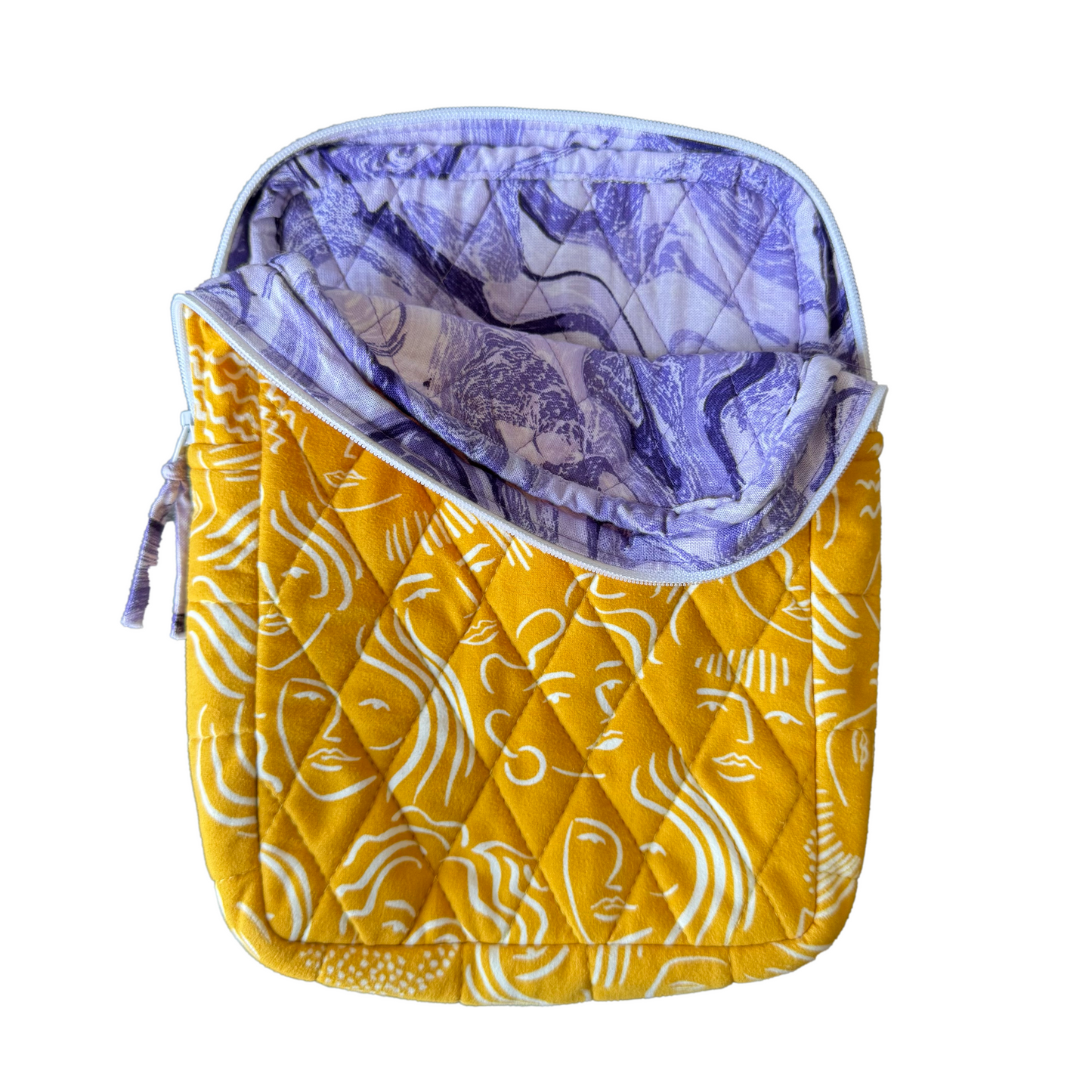 Smile Sunshine Quilted Book Sleeve