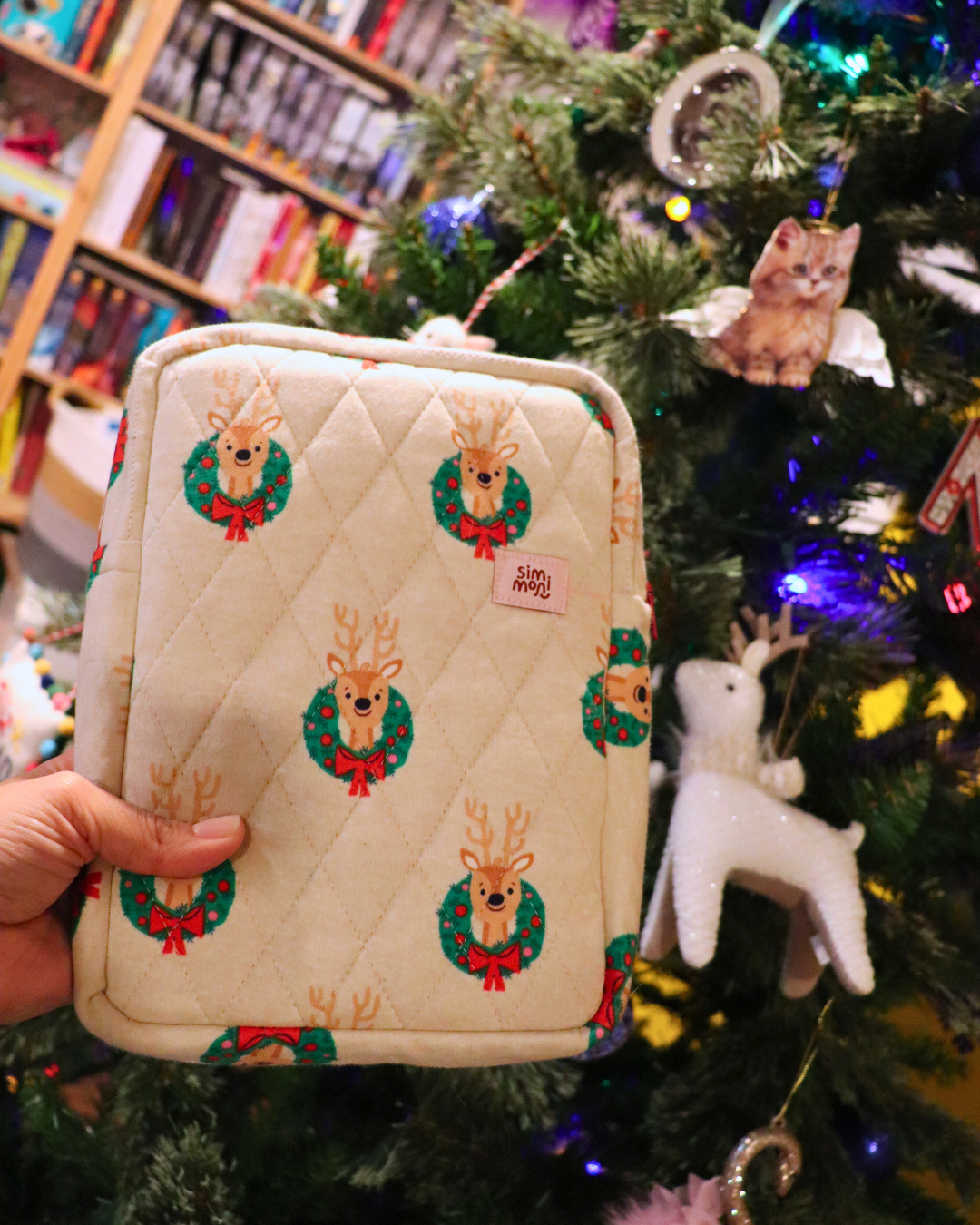 Christmas Reindeer Book Sleeve