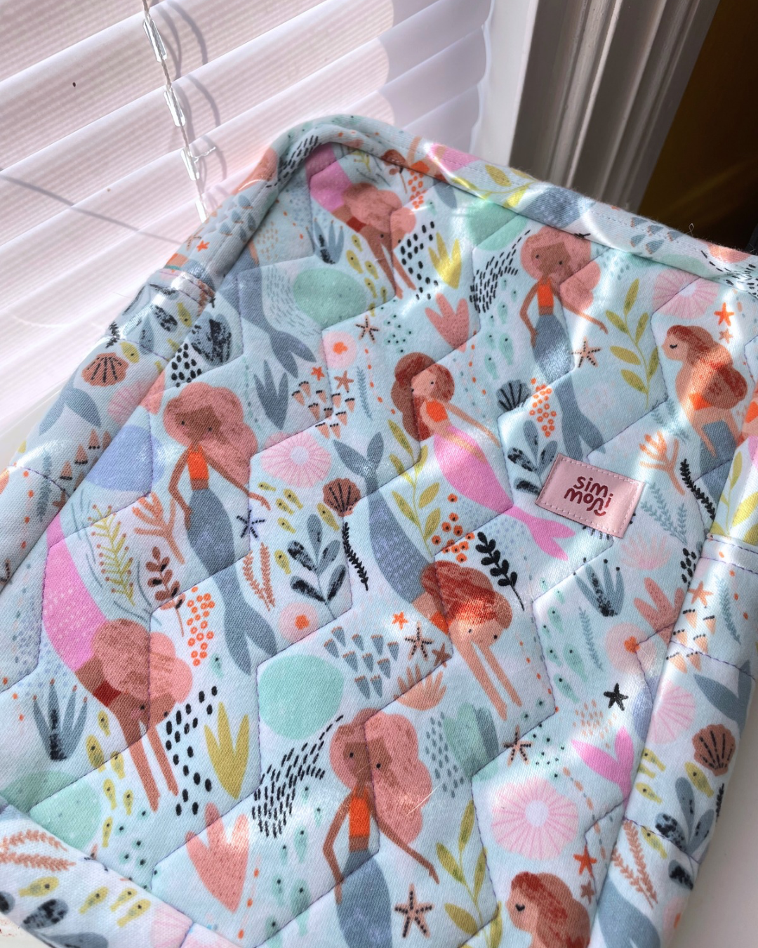 Singing With Mermaids Quilted Book Sleeve