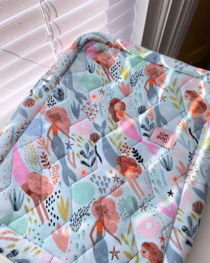 Singing With Mermaids Quilted Book Sleeve