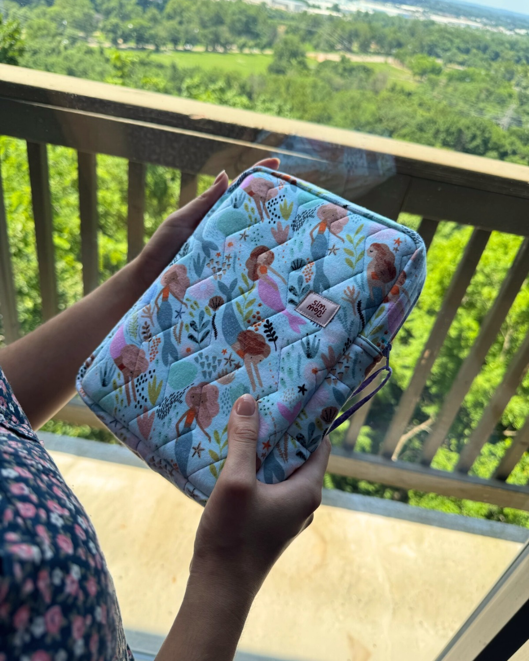 Singing With Mermaids Quilted Book Sleeve