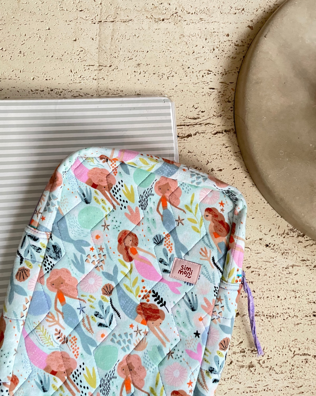 Singing With Mermaids Quilted Book Sleeve