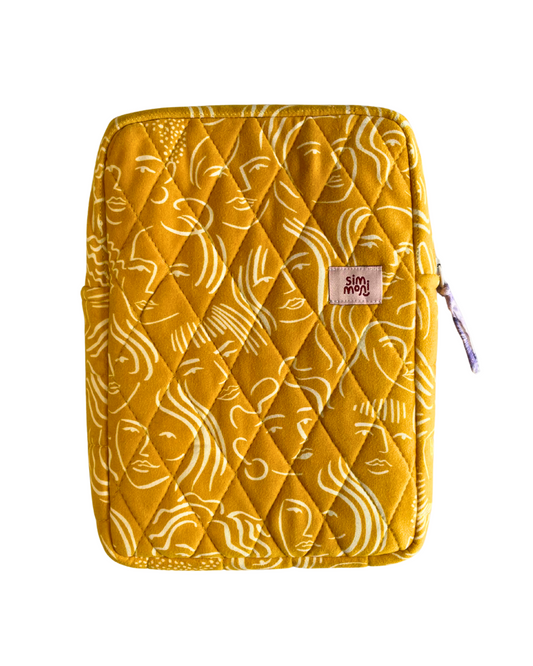 Smile Sunshine Quilted Book Sleeve