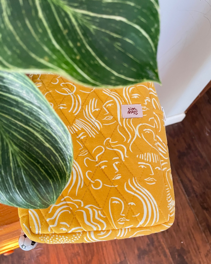 Smile Sunshine Quilted Book Sleeve