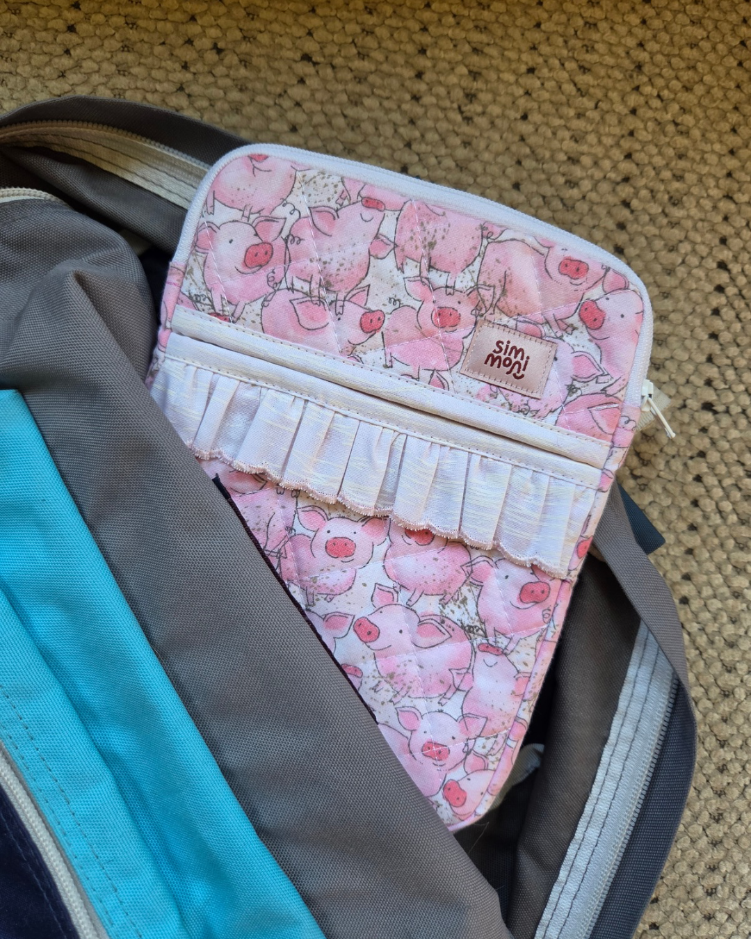 Rosy Tails e-Reader Sleeves With Ruffled Pocket