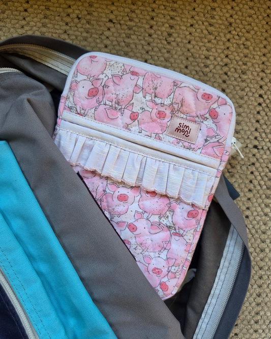 Rosy Tails e-Reader Sleeves With Ruffled Pocket