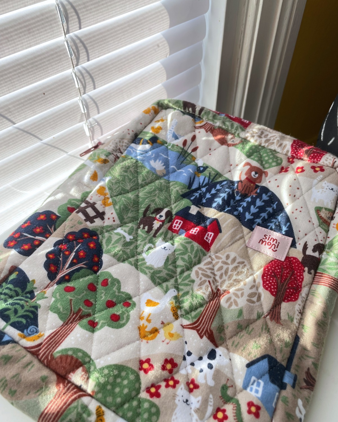 At the Farm Reading Quilted Book Sleeve