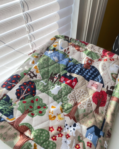 At the Farm Reading Quilted Book Sleeve