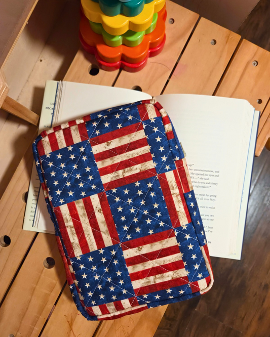 Patriotic US Flag Book Sleeve