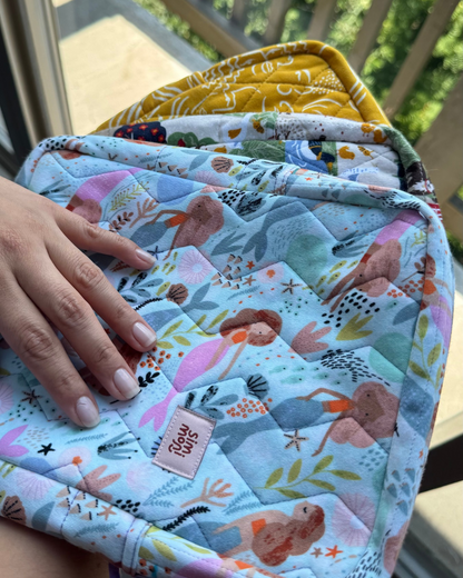 Singing With Mermaids Quilted Book Sleeve
