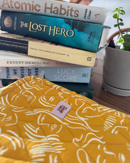 Smile Sunshine Quilted Book Sleeve