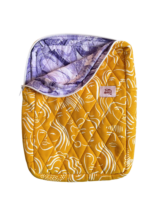 Smile Sunshine Quilted Book Sleeve