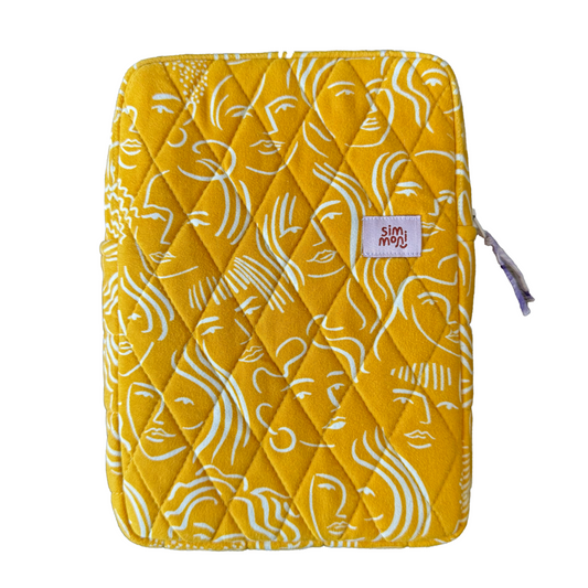 Smile Sunshine Quilted Book Sleeve