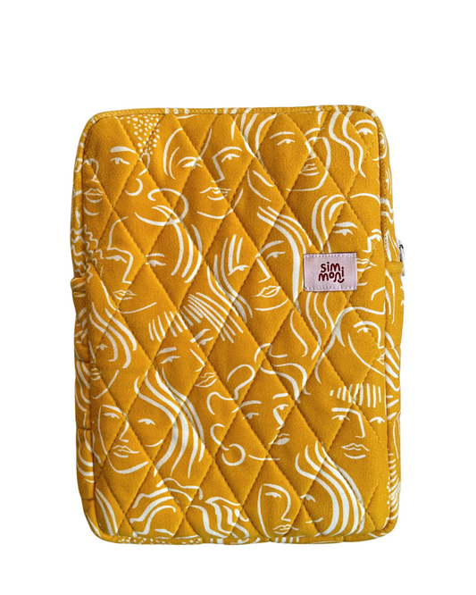 Smile Sunshine Quilted Book Sleeve