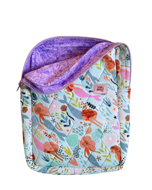 Singing With Mermaids Quilted Book Sleeve