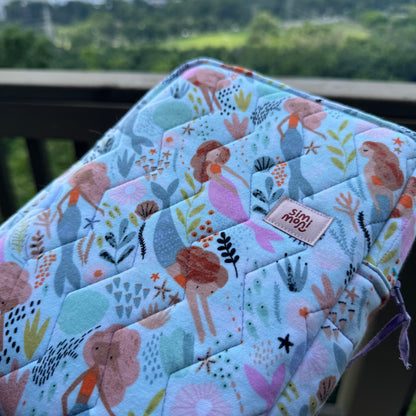 Singing With Mermaids Quilted Book Sleeve