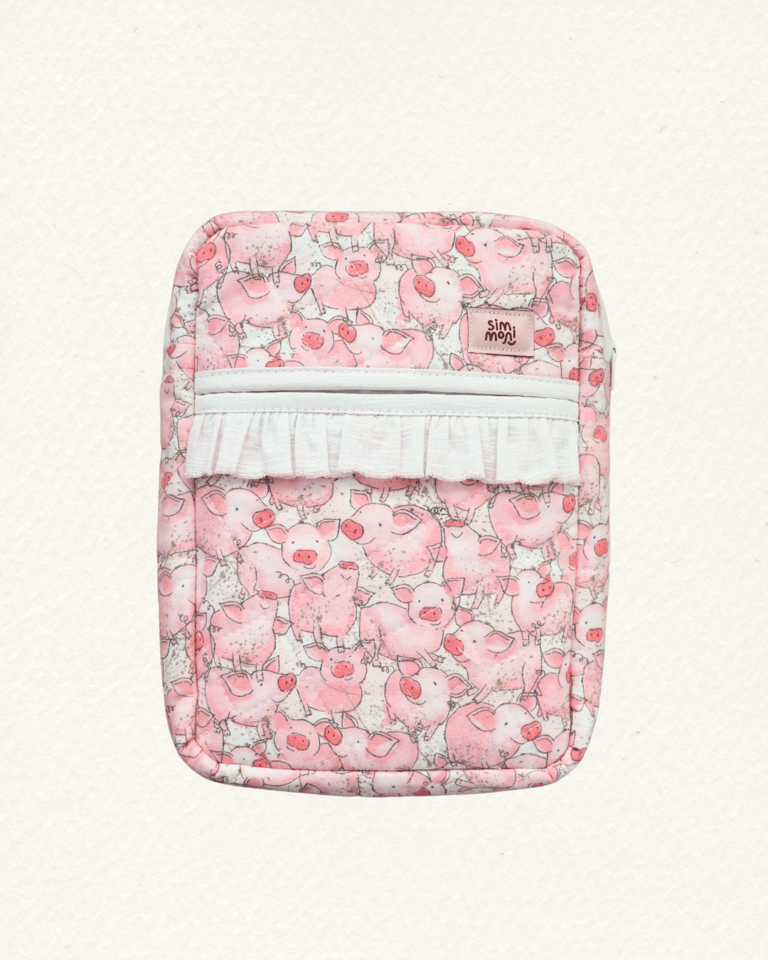 Rosy Tails Book Sleeve With Ruffled Pocket