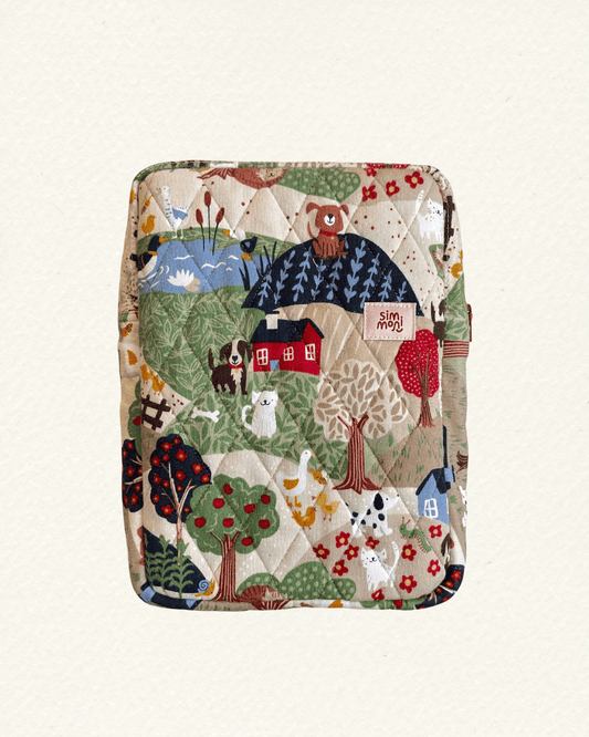 At the Farm Reading Quilted Book Sleeve