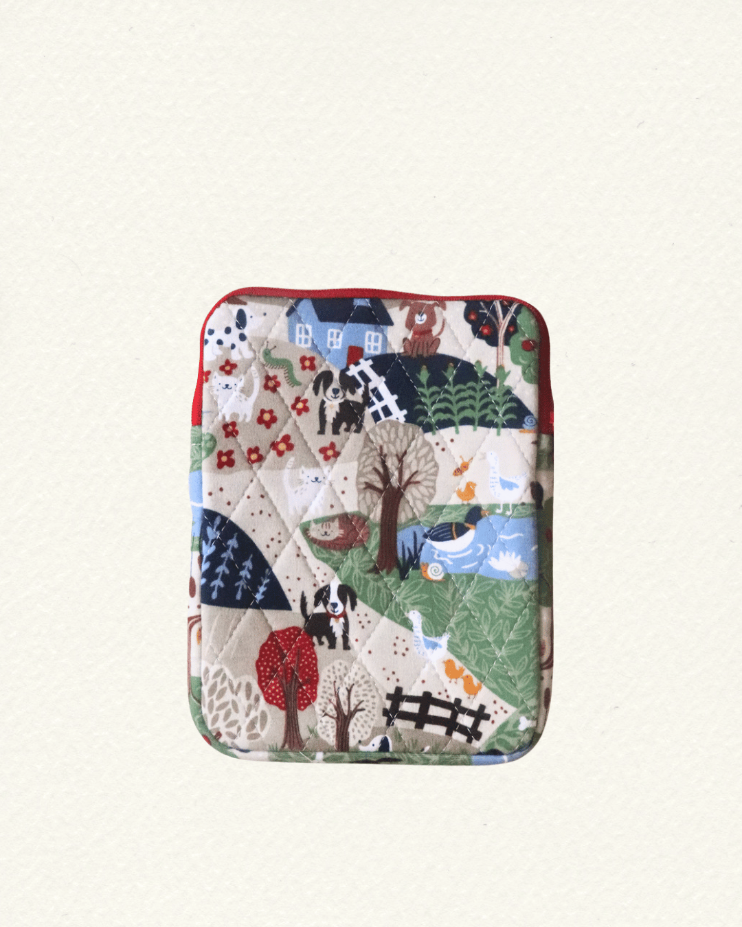 ereader sleeve with farm pattern