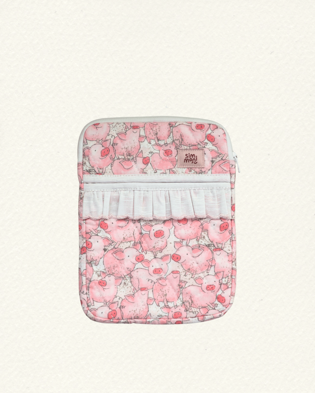 Rosy Tails e-Reader Sleeve With Ruffled Pocket