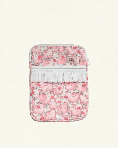 Rosy Tails e-Reader Sleeve With Ruffled Pocket