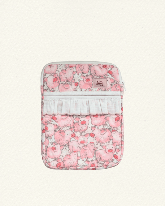 Rosy Tails e-Reader Sleeve With Ruffled Pocket
