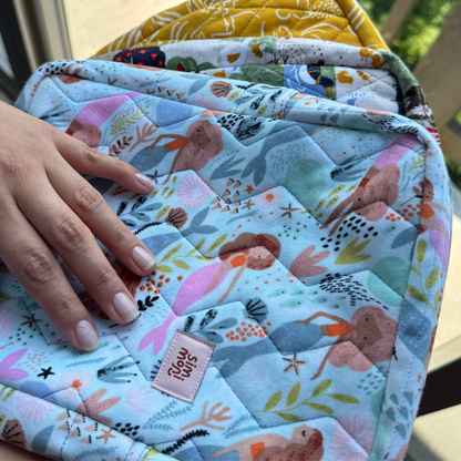 Singing With Mermaids Quilted Book Sleeve