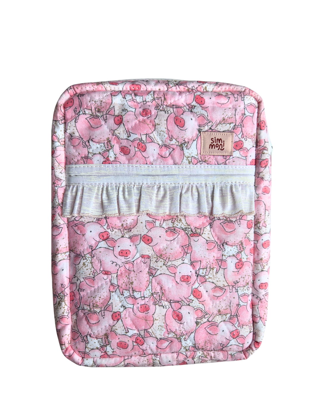 Rosy Tails Book Sleeve With Ruffled Pocket
