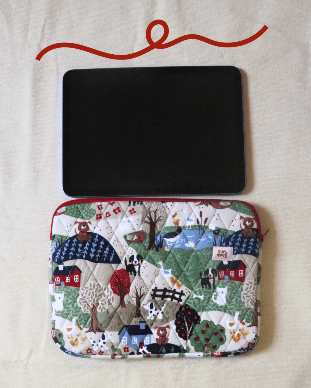pouch for tablets with farm inspiration